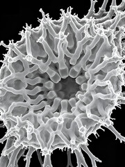 an electron microscope image of the intricate cell structure of a euglenoid highlighting its unique 