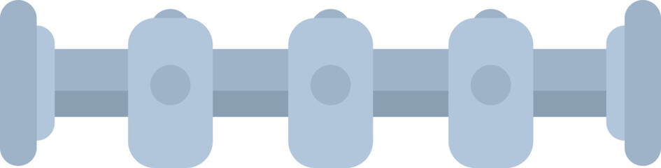 Poster - Metal clothes rail with four hangers being mounted on white wall, minimalist interior design element