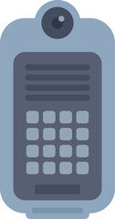Poster - modern intercom system displaying buttons for communication, featuring a built in camera for enhance