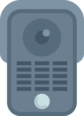 Poster - modern wireless intercom system displaying security camera footage on its screen