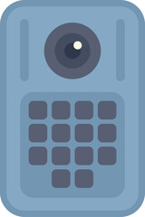 Poster - contemporary intercom system integrating a keypad and camera, providing enhanced security and conven