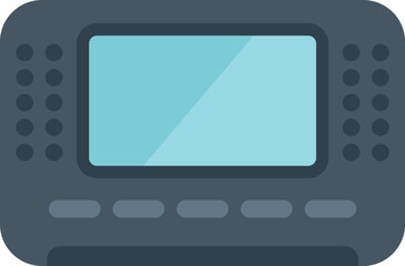 Poster - modern audio recorder device recording sound with buttons and display