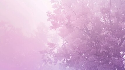 Wall Mural - Misty Tree in Pink Hues