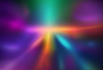 Poster - Blurred background with vibrant colors in purple, green, and blue hues radiating from the center.