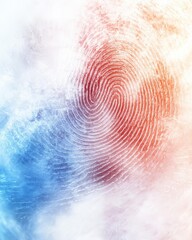 Abstract Fingerprint Design with Colorful Background