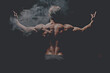 © AMAL - Muscular Bodybuilder with Smoke Effect on Dark Background