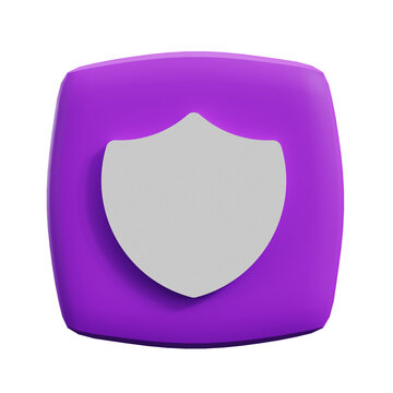 shield 3d rendered sign illustration