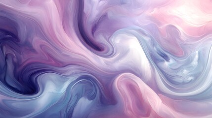 Poster - Abstract Swirling Purple Pink White Liquid Marble Texture Background