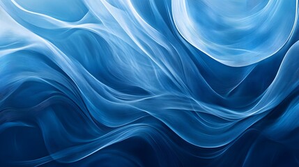 Poster - Abstract Blue Swirling Lines Background