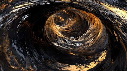 Poster - Abstract Black and Gold Swirling Texture Background