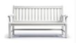 © beng - Classic white wooden street bench isolated on white background
