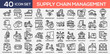 © azaya - Supply Chain Management Black Outline Icon Collection