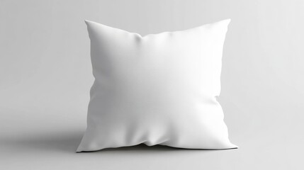 Minimalist white decorative cushion isolated on a clean white background showcasing a simple and stylish home decor item. Generative AI