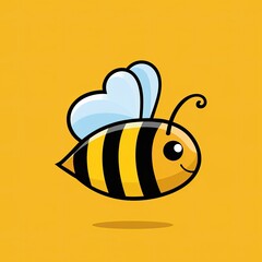 Sticker - bee and honey vector