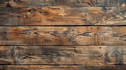 Poster - A wooden surface with a grainy texture and a brownish hue. The wood appears to be aged and has a rustic feel to it