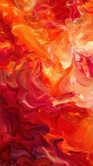 Aufkleber - Vibrant abstract wallpaper design featuring energetic reds and oranges with flowing patterns and a captivating blend of colors