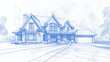 © Broccolini - house plan blueprint, architectural blue print of a house, house blueprint