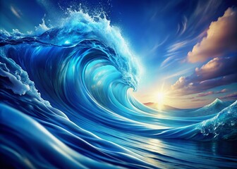 Fluid and dynamic blue wave backgrounds provide stunning abstract visuals ideal for modern web and print design