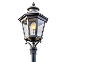 Wall Mural - Street light pole isolated on white background with clipping path