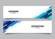 © ikkiae01 - Abstract modern geometric blue banner design.blue rectangular banner design.presentation or business template design background