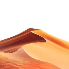Poster - sand dunes at sunset clipart, desert landscape element, warm gradients, isolated on white background