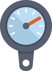 Poster - round pressure gauge measuring device with scale and arrow is showing pressure