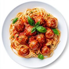 most wonderful plate of spaghetti and meatballs