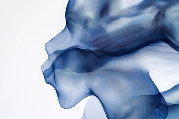 Poster - A dynamic arrangement of blue wave lines that create an illusion of motion and depth, against a bright, tech-inspired backdrop. The lines vary in thickness and opacity