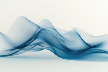 Poster - Abstract wave lines in varying shades of blue, creating a sense of fluid movement and dynamic energy. The lines twist and turn, resembling waves in the ocean