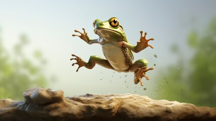 Wall Mural - jumping frog 