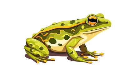 Poster - Frog logo design. Abstract drawing frog. Cute toad isolated. Vector illustration. isolate on white background