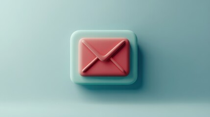 Poster - Stylish email icon designed in soft colors for modern communication needs