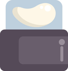 Poster - Microwave oven heating food, kitchen appliance warming up meal