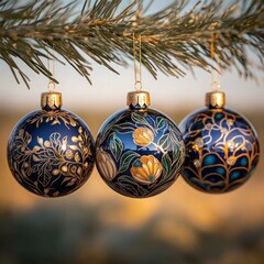 Assorted Festive Christmas Ball Ornaments Set for Holiday Decorations