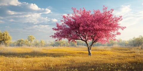 Wall Mural - Tree in a Field