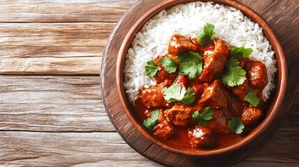 Sticker - Savory Curry Dish with Rice and Fresh Herbs