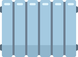 Poster - heating radiator providing warmth in cold season, essential element of central heating system for co