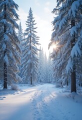Aufkleber - Winter wallpaper
