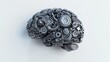 © ArpPSIqee - a stylized brain composed of gears and clockwork mechanisms, symbolizing the precision and efficiency of cognitive processes