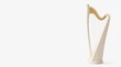 © Tayyip - Harp isolated on white background with tags related to music, instruments, and classical themes