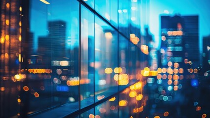 Poster - Modern Office Building with Glass Wall Reflections