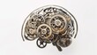 © ArpPSIqee - a surrealistic clockwork mechanism seamlessly fused with the convolutions of a human brain, with gears and cogwheels symbolizing the intricate workings of cognition and perception