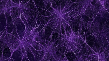 Poster - Abstract purple web-like structure, intricate patterns, digital art
