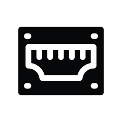 hdmi port icon. vector glyph icon for your website, mobile, presentation, and logo design.