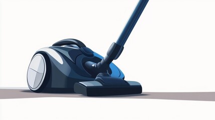 Modern vacuum cleaner isolated on white background household cleaning appliance for dust and dirt removal. Generative AI