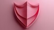 © StockLife94 - Layered Paper Shield Art on Pink Background