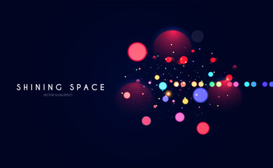Wall Mural - bokeh colorful light effect. blur light design. confetti and holiday firecracker rainbow color effec