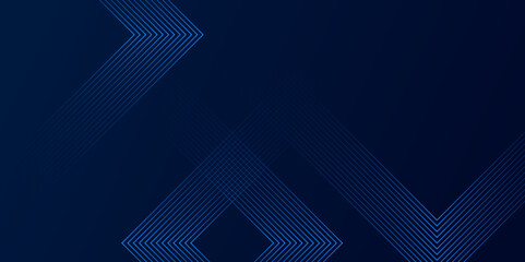 Fototapete - Futuristic abstract background. Modern shiny blue geometric lines pattern. dark blue gradient line triangle background for presentation banner, cover, web poster with dynamic vector illustration.	
