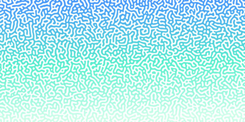 Poster - Turing Abstract Pattern, suitable for any business. White and blue color diffusion reaction seamless pattern.An abstract Reaction-diffusion or Turing pattern formation, coral reef, natural texture,	
