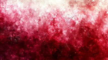 Abstract Red and White Watercolor Background with Cracks